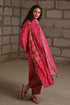 Fleur pink printed check dupatta