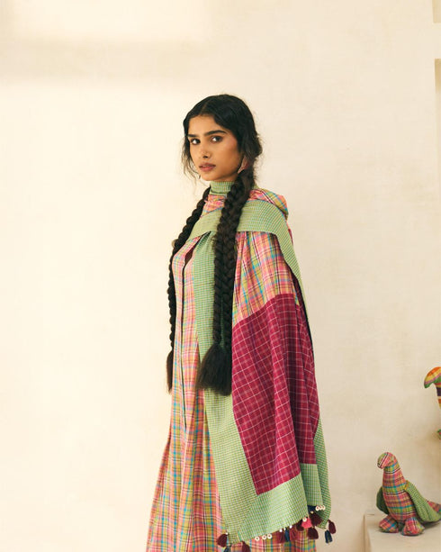 Flora punch pink kurta