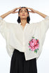 Floribunda ivory oversized shirt