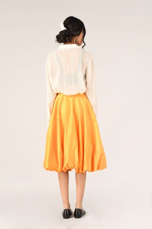 Foetida peach bubble skirt