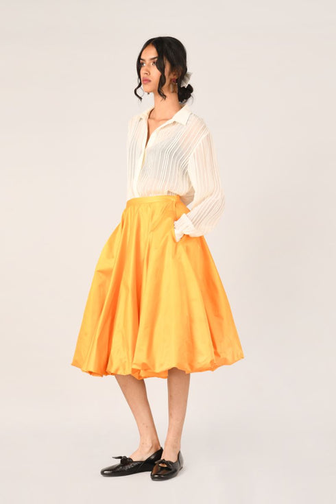 Foetida peach bubble skirt