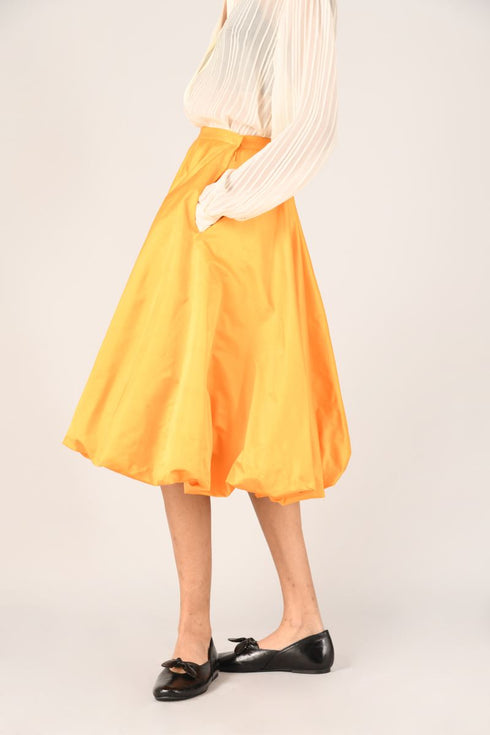 Foetida peach bubble skirt