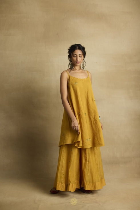 Freya mustard Sharara set
