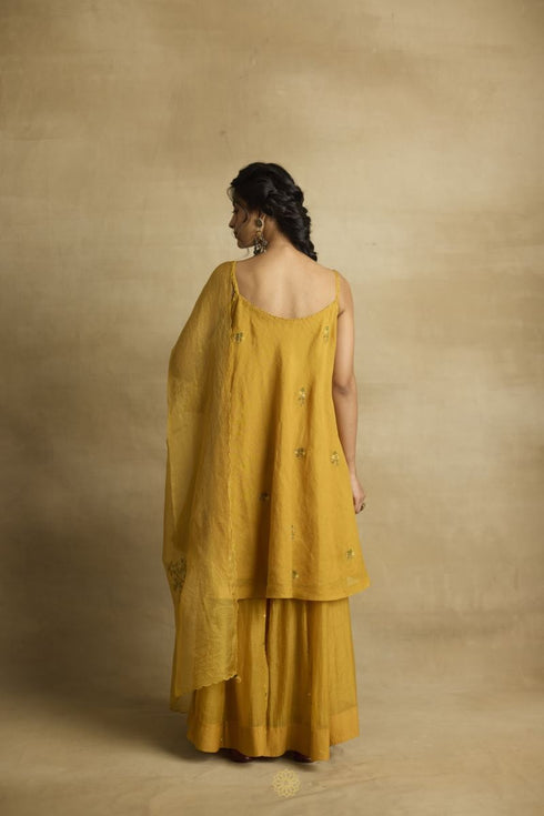 Freya mustard Sharara set