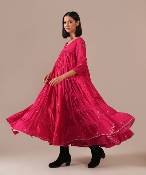 Fuchsia halo dress