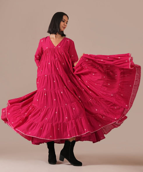 Fuchsia halo dress