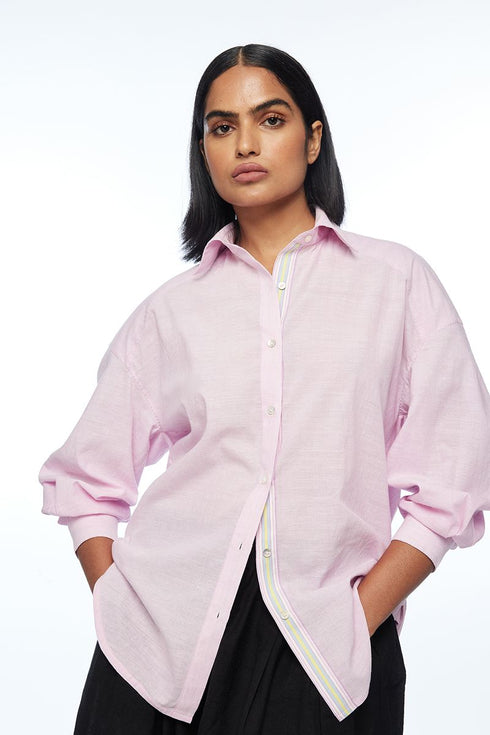 Gallicanae pink collared shirt