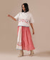 Garnet ivory top with skirt