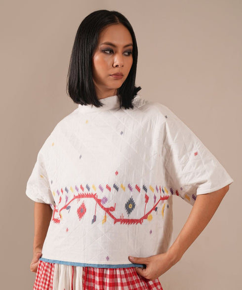 Garnet ivory top with skirt