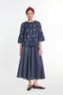 Gerbera blue peplum jacket