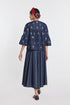 Gerbera blue peplum jacket