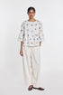 Gerbera ivory peplum jacket