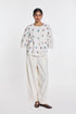 Gerbera ivory peplum jacket