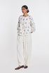 Gerbera ivory peplum jacket