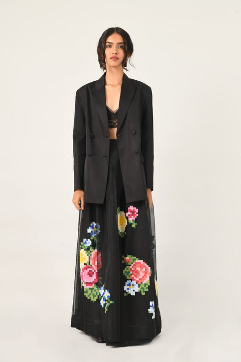 Gertrude digital embroidered skirt