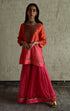 Ghevar pink ombre kurta with sharara