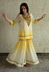 Ghevar yellow ombre kurta with sharara