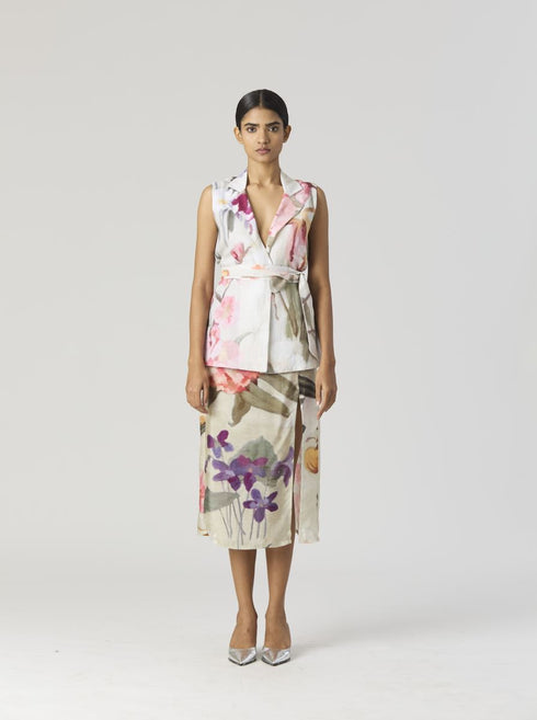 Gia mint jacket and skirt set