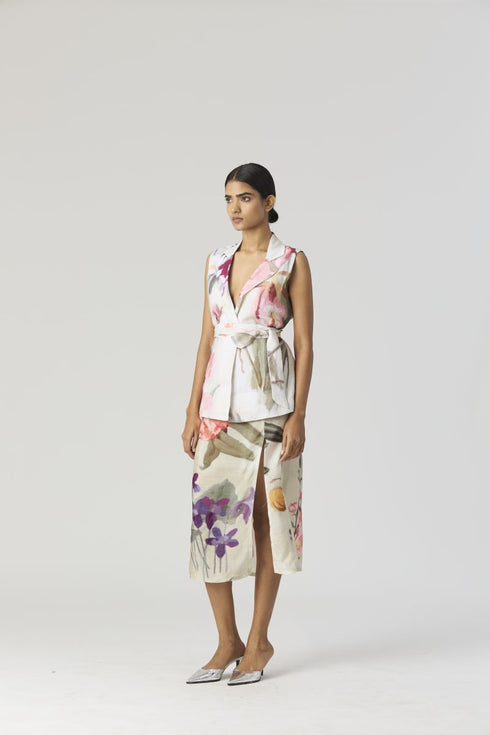 Gia mint jacket and skirt set