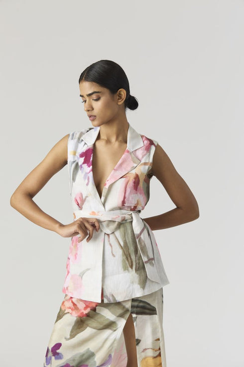 Gia mint jacket and skirt set