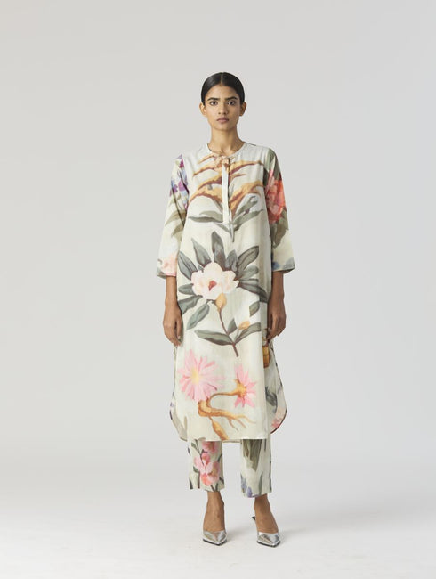 Gia mint long kurta set