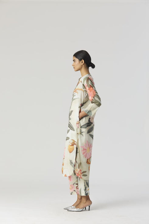 Gia mint long kurta set