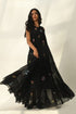 Glabrifolia black embroidered dress