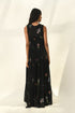 Glabrifolia black embroidered dress