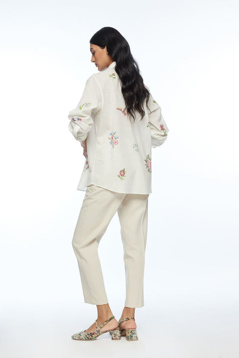 Glabrifolia ivory cross stitch shirt