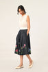Glaciliflora embroidered pleated skirt
