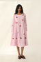 Glomerata pink rose embroidered tunic dress