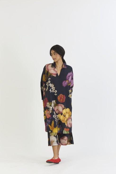 Glory black cotton kurta set