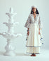 Gol-O-Morgh ivory anarkali with flare pants and dupatta