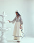 Gol-O-Morgh ivory anarkali with flare pants and dupatta