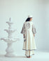 Gol-O-Morgh ivory anarkali with flare pants and dupatta