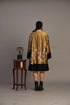 Gold zari silk tissue long jacket