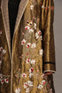 Gold zari silk tissue long jacket