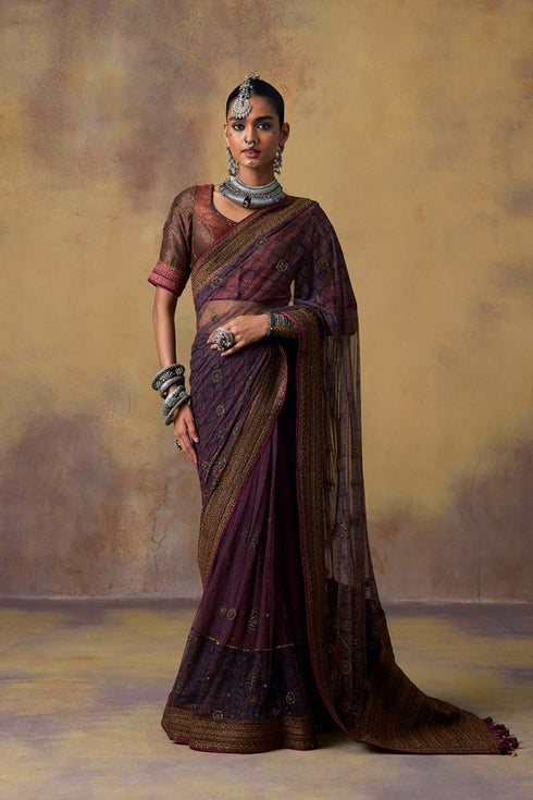 Goonj black brocade blouse