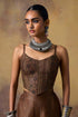 Goonj black brocade corset