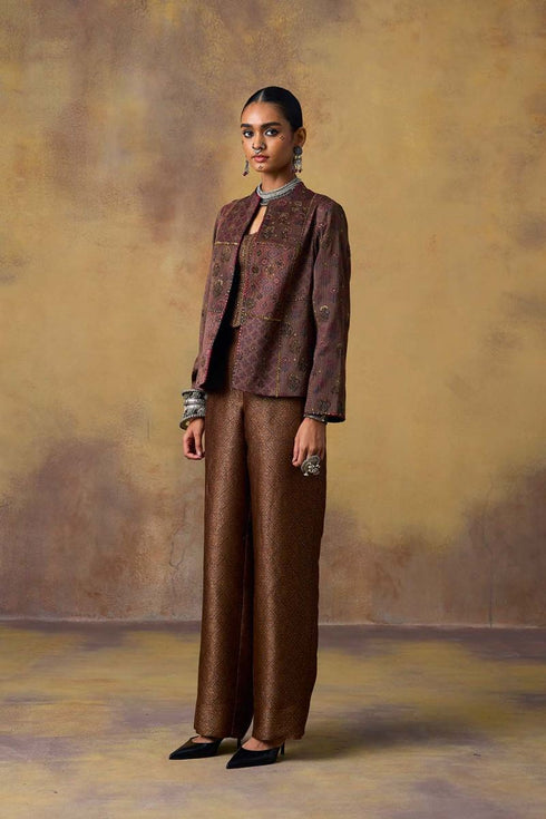 Goonj black brocade pants