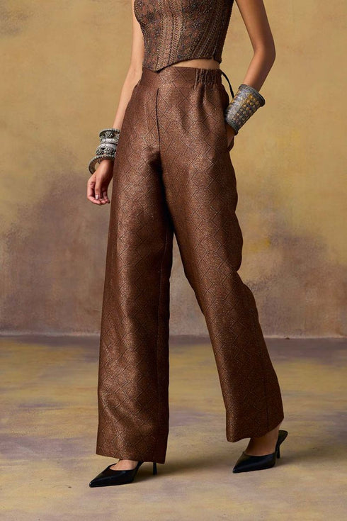 Goonj black brocade pants