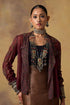 Goonj maroon ajrakh tulle blazer