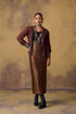 Goonj maroon ajrakh tulle blazer