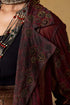 Goonj maroon ajrakh tulle blazer