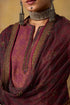Goonj maroon ajrakh tulle stole