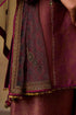 Goonj maroon ajrakh tulle stole
