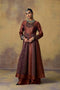 Goonj maroon brocade anarkali