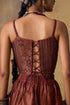 Goonj maroon brocade corset