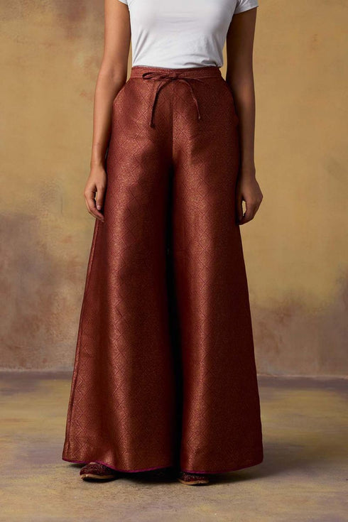 Goonj maroon brocade ijar