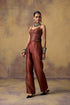Goonj maroon brocade pants